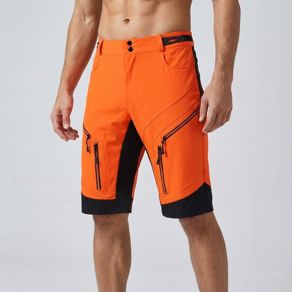 Herren-Performance-Shorts mit Reißverschlusstaschen für Wandern und Outdoor-Aktivitäten