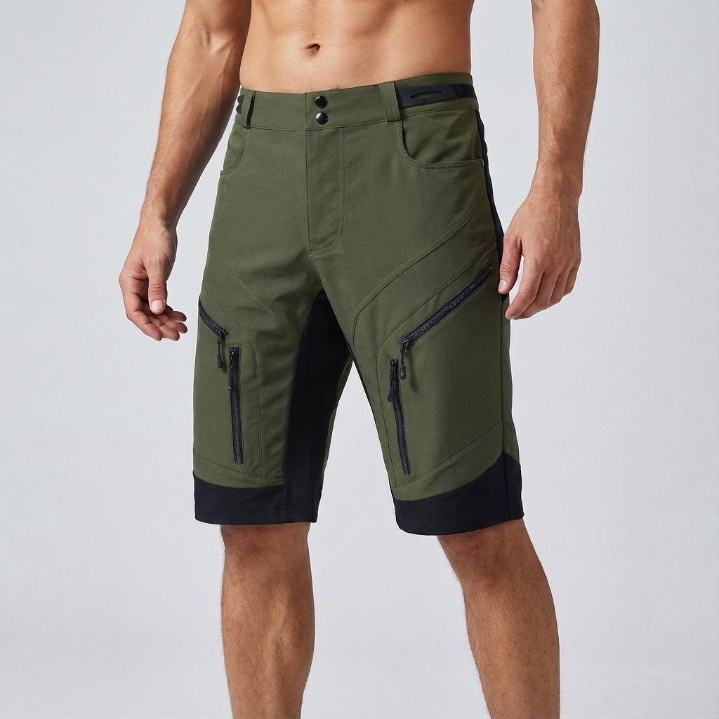 Herren-Performance-Shorts mit Reißverschlusstaschen für Wandern und Outdoor-Aktivitäten