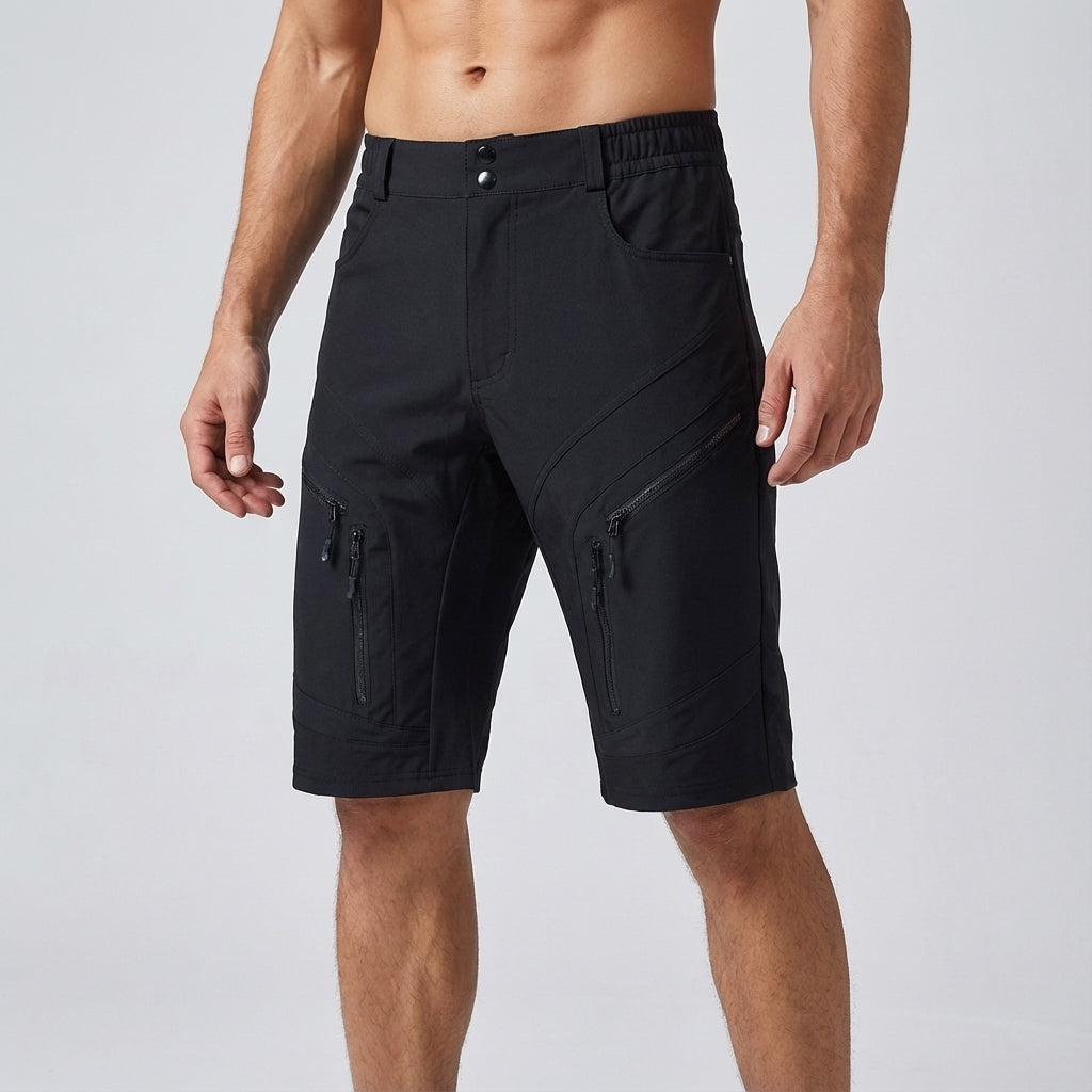 Herren-Performance-Shorts mit Reißverschlusstaschen für Wandern und Outdoor-Aktivitäten