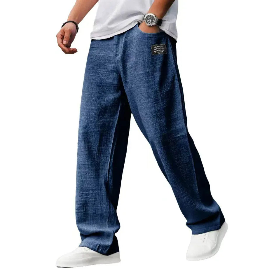 Men’s Straight-Leg Trousers with Relaxed Fit and Breathable Comfort