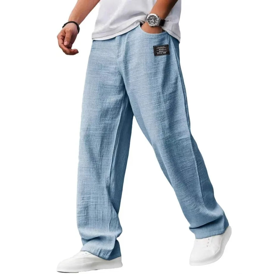 Men’s Straight-Leg Trousers with Relaxed Fit and Breathable Comfort