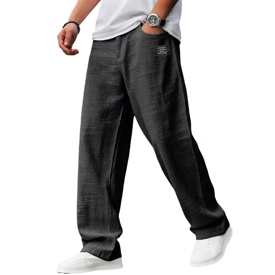 Men’s Straight-Leg Trousers with Relaxed Fit and Breathable Comfort