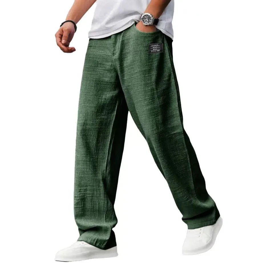 Men’s Straight-Leg Trousers with Relaxed Fit and Breathable Comfort
