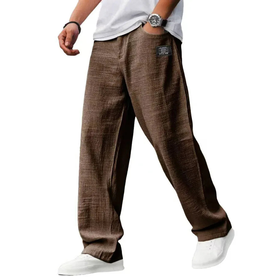 Men’s Straight-Leg Trousers with Relaxed Fit and Breathable Comfort