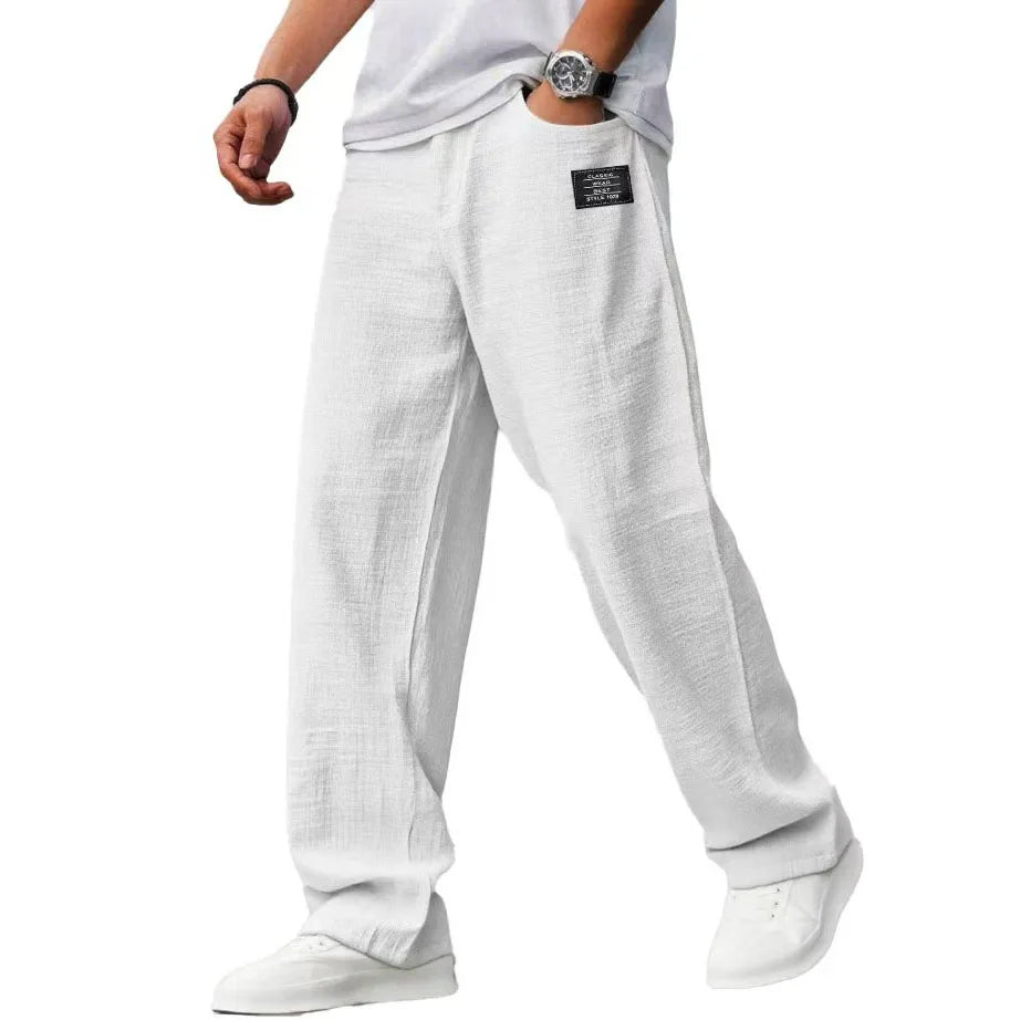 Men’s Straight-Leg Trousers with Relaxed Fit and Breathable Comfort