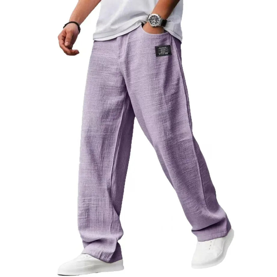 Men’s Straight-Leg Trousers with Relaxed Fit and Breathable Comfort