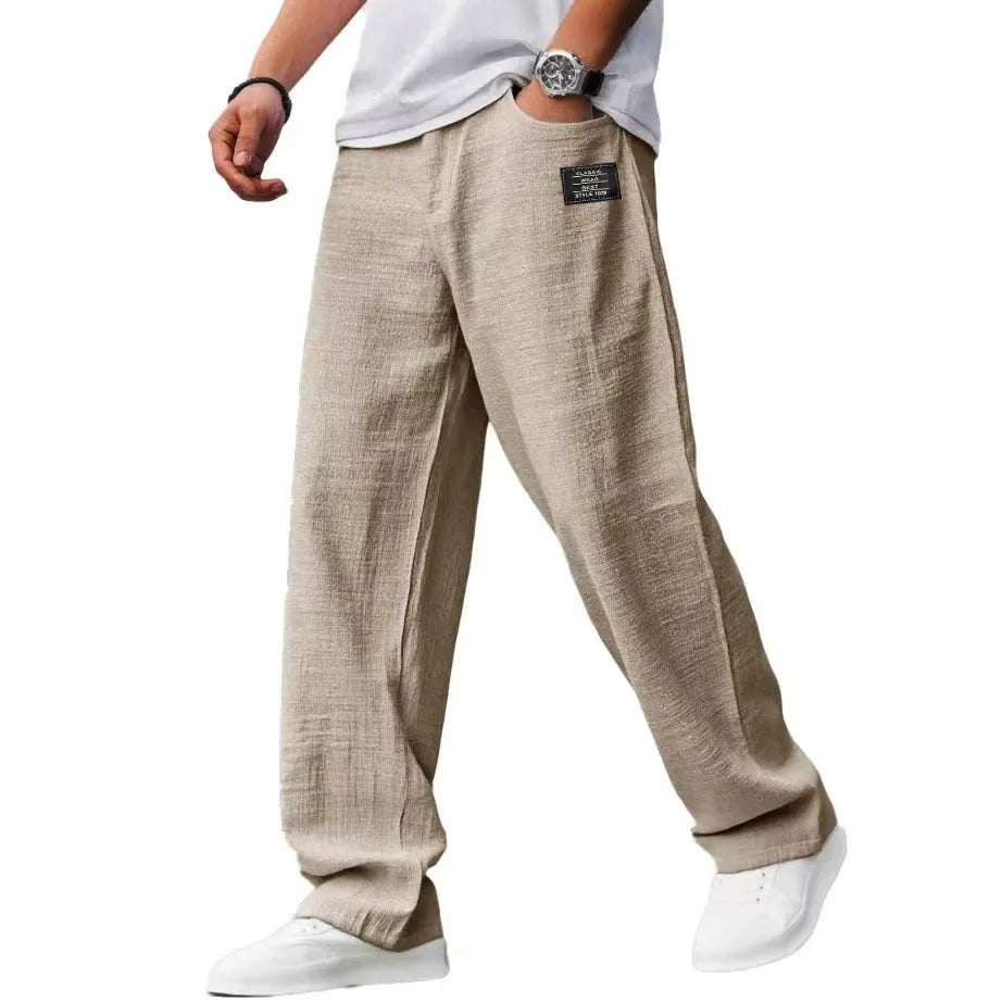 Men’s Straight-Leg Trousers with Relaxed Fit and Breathable Comfort