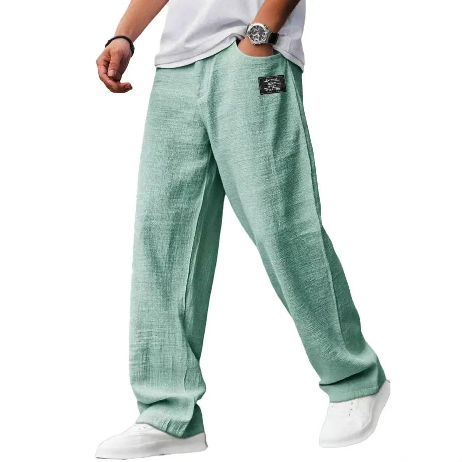 Men’s Straight-Leg Trousers with Relaxed Fit and Breathable Comfort