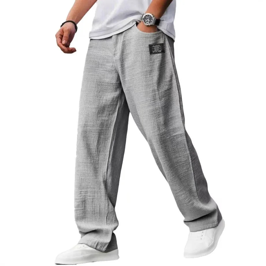 Men’s Straight-Leg Trousers with Relaxed Fit and Breathable Comfort