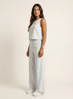 Women's Sleeveless Two-Piece Wide Leg Pants Set
