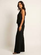 Women's Sleeveless Two-Piece Wide Leg Pants Set