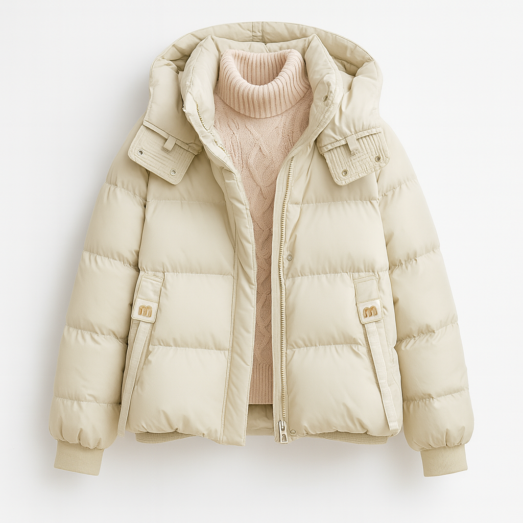 Damen-Winterjacke mit Kapuze und Stepppolsterung