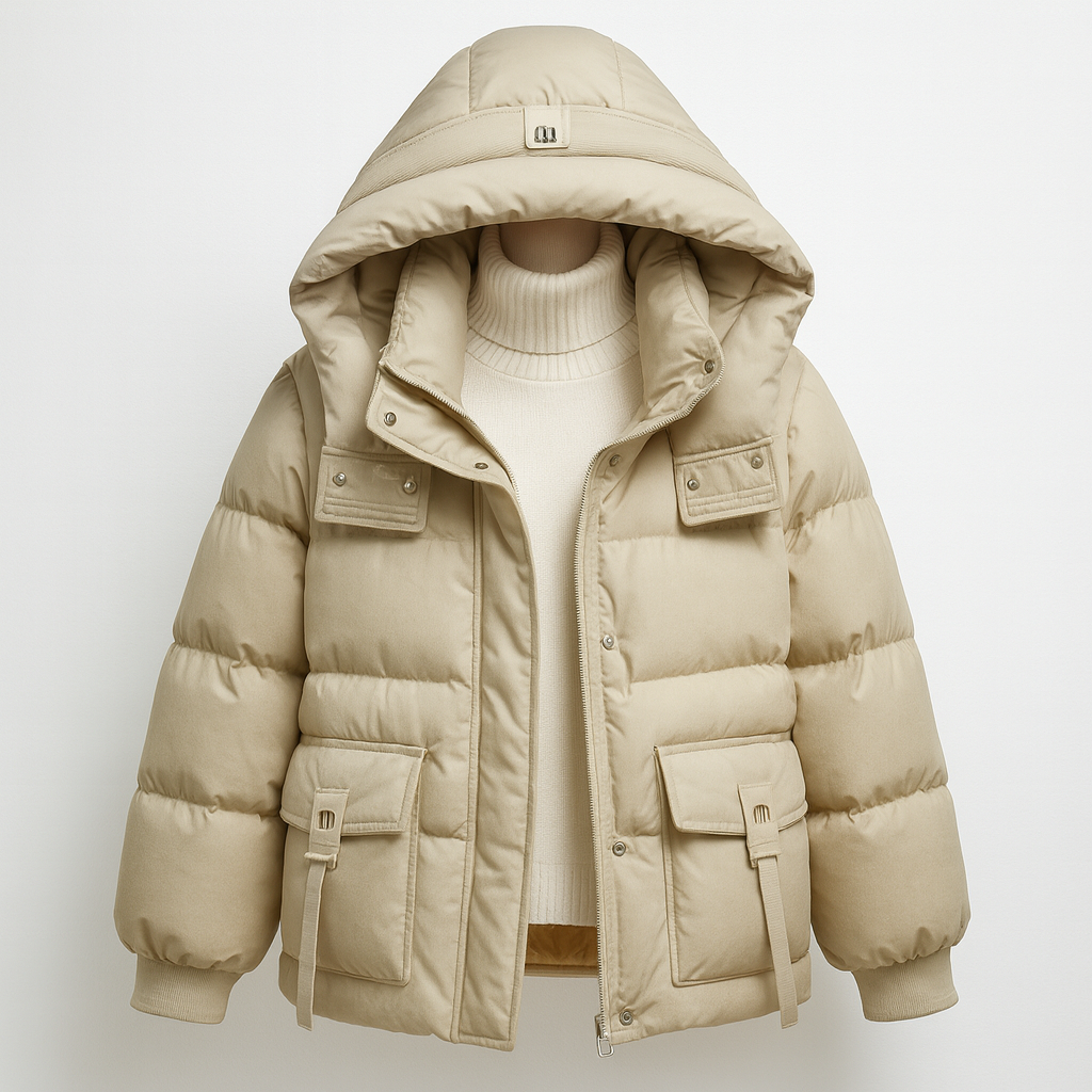 Damen-Winterjacke mit Kapuze und Stepppolsterung