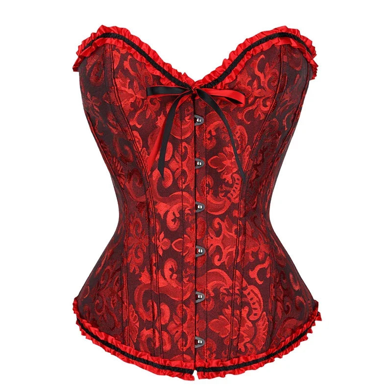 Women's Lace Corset with Lace-Up Back for Elegant Styling