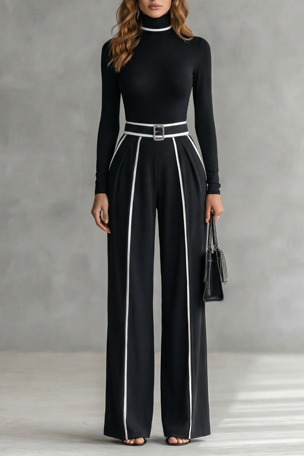 Women's High Neck Wide Leg Jumpsuit