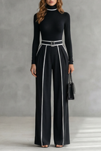 Women's High Neck Wide Leg Jumpsuit