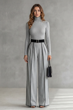 Women's High Neck Wide Leg Jumpsuit