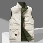 Herren Outdoor-Weste mit mehreren Taschen und Reißverschluss