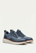 Afslappede sneakers i læder til mænd med snørebånd