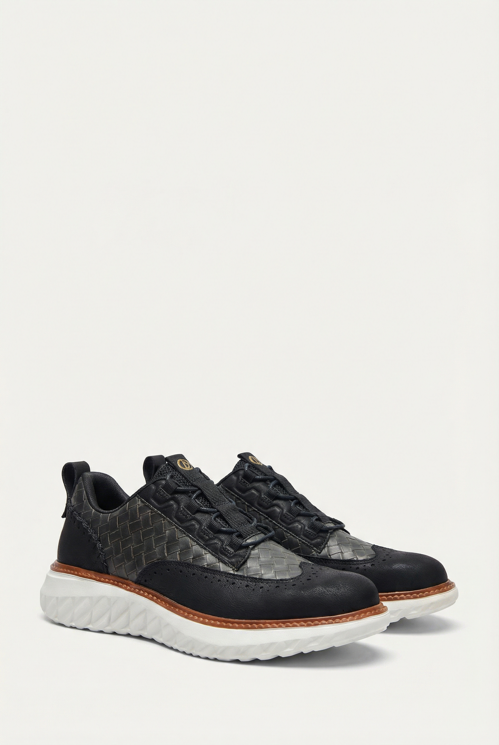 Men's Leather Casual Lace-Up Sneakers