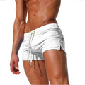 Herren Schnell trocknende Badeshorts mit Stretch-Passform und Kordelzug