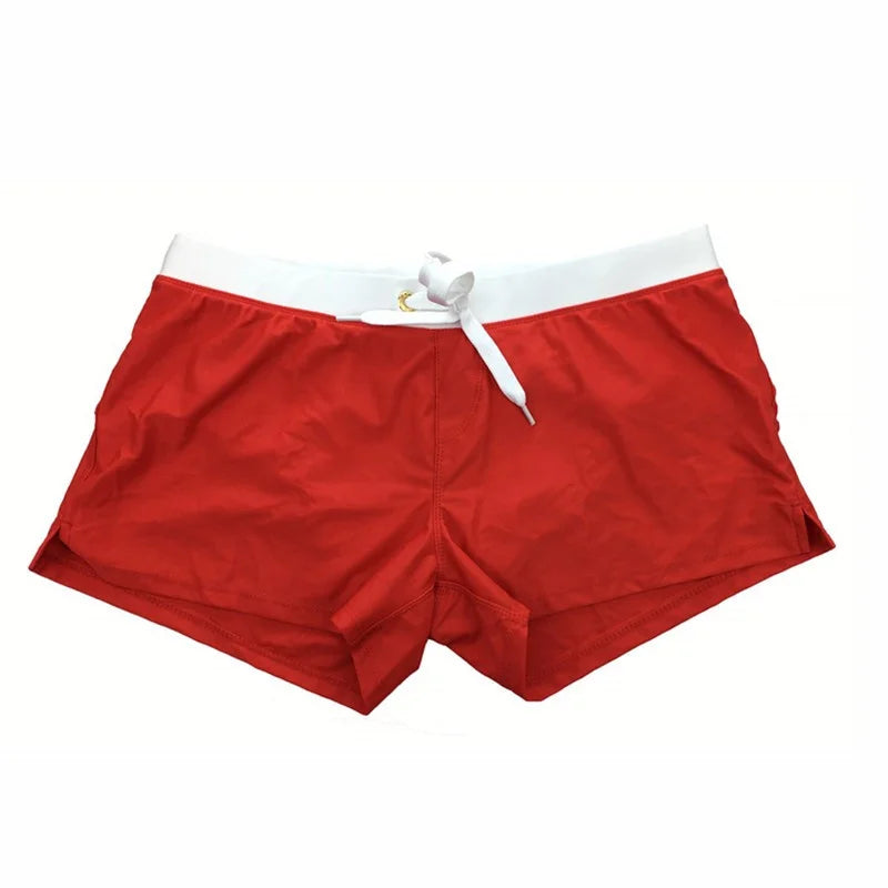 Men's Quick-Dry Swim Shorts with Stretch Fit and Drawstring Waist