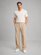 Men’s Pleated Straight-Leg Trousers