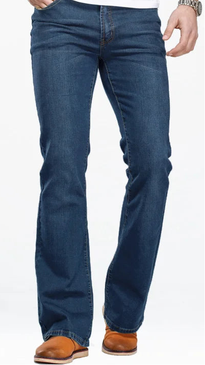 Herren Bootcut-Jeans mit Stretch-Denim Slim Fit Klassischer Alltagsstil
