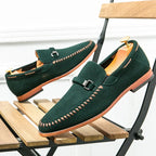 Herrloafers med perforering och slip-on-design