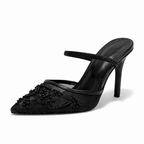 Women’s Embroidered Mesh Slingback Heels