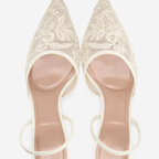 Women’s Embroidered Mesh Slingback Heels