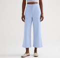 Women's Wide-Leg Linen Blend Trousers with Drawstring Waist for Everyday Wear