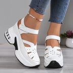 Damen Plateau-Sandalen zum Gehen mit verstellbarem Riemen