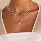 Women’s Layered Circle Pendant Necklace