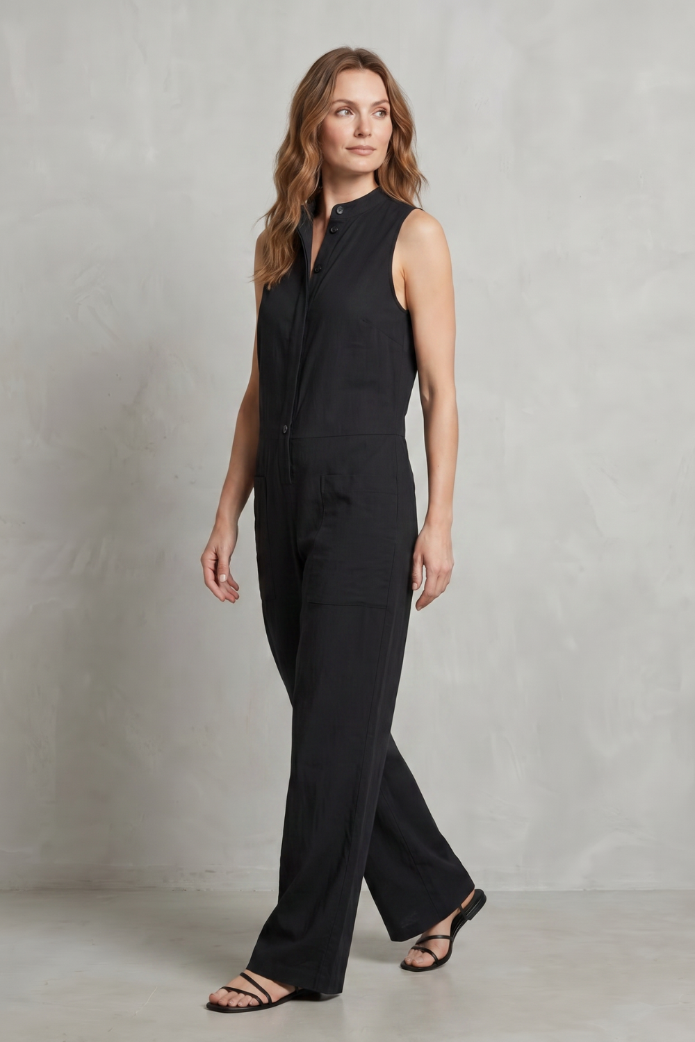 Women's Sleeveless Utility Jumpsuit