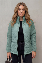 Women’s Quilted Knit Sleeve Jacket