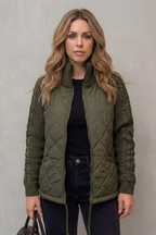 Women’s Quilted Knit Sleeve Jacket