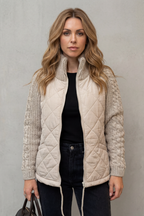 Women’s Quilted Knit Sleeve Jacket