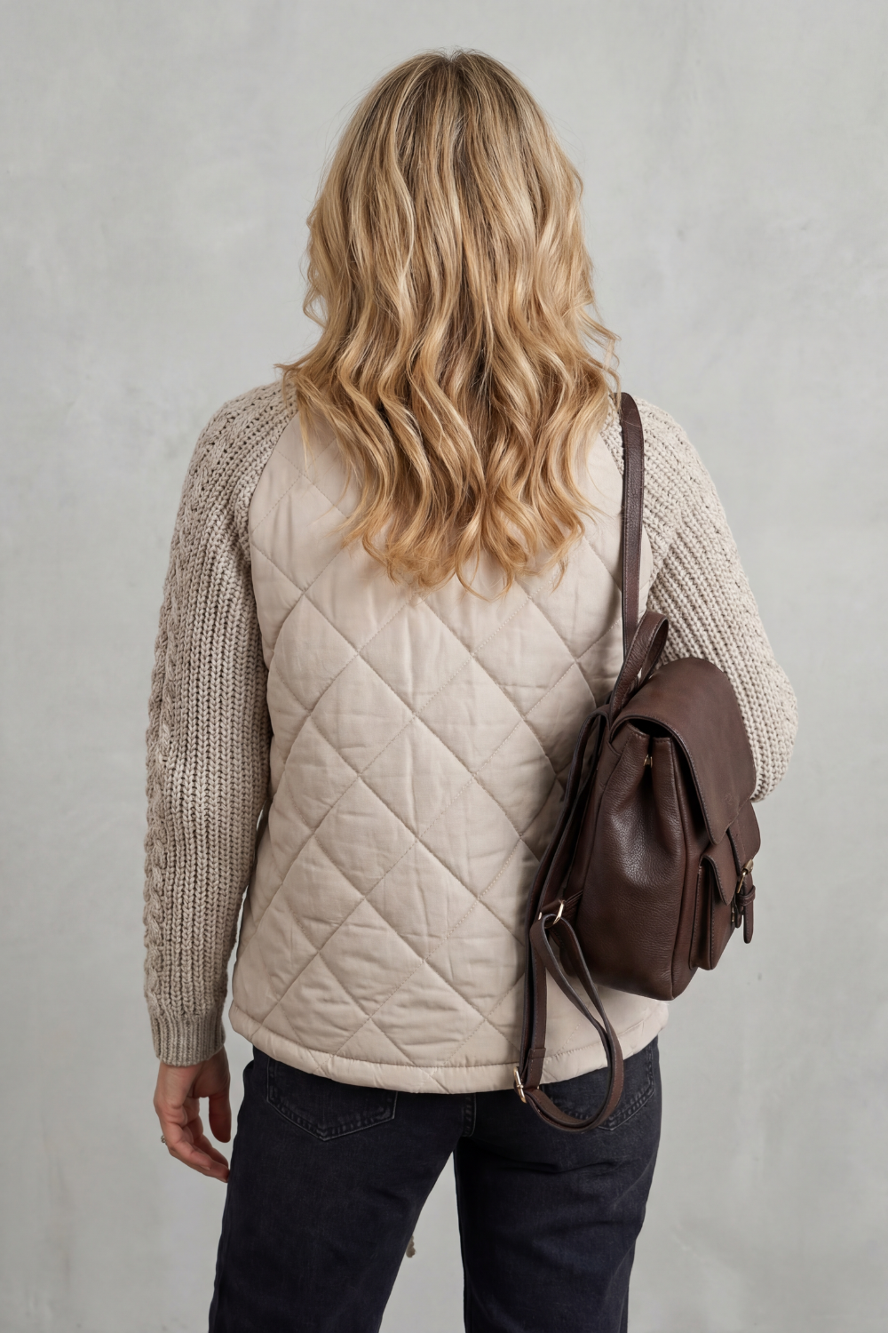 Women’s Quilted Knit Sleeve Jacket