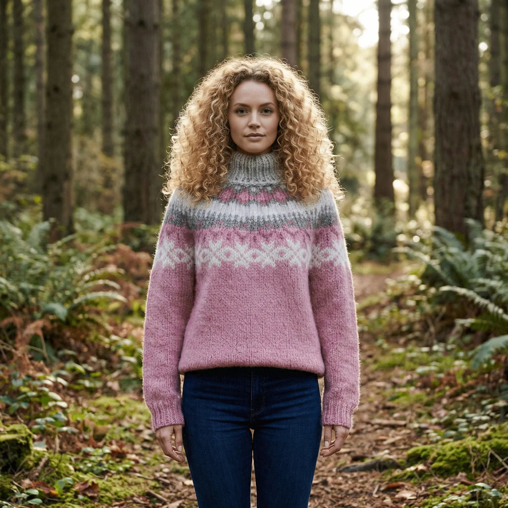 Damenpullover mit nordischem Muster