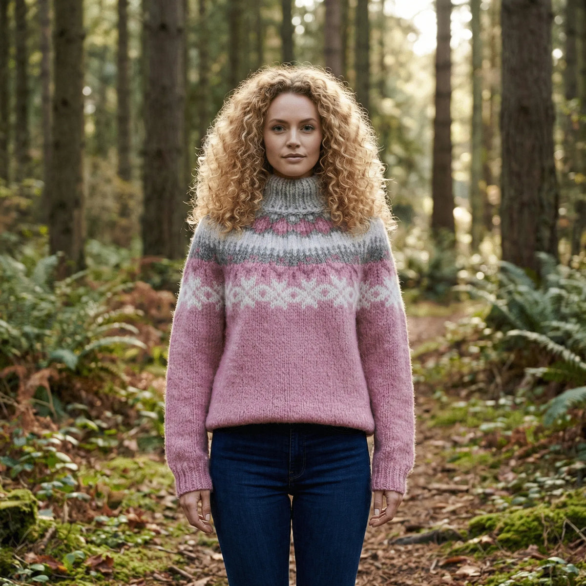 Damenpullover mit nordischem Muster