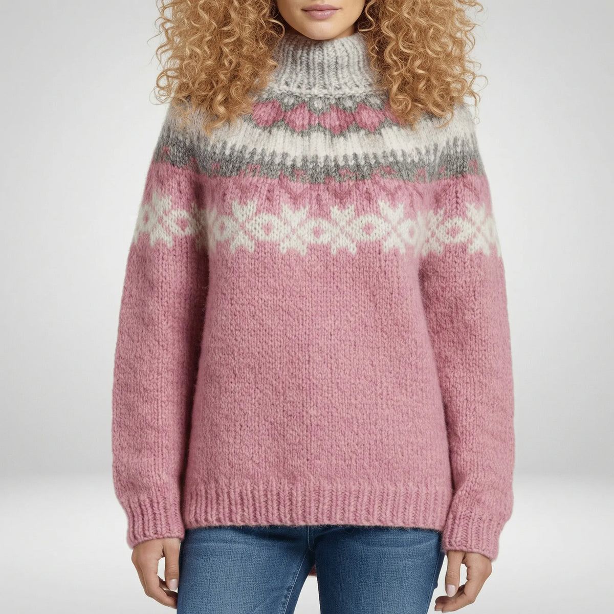 Damenpullover mit nordischem Muster