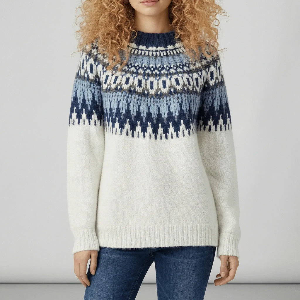 Damenpullover mit nordischem Muster