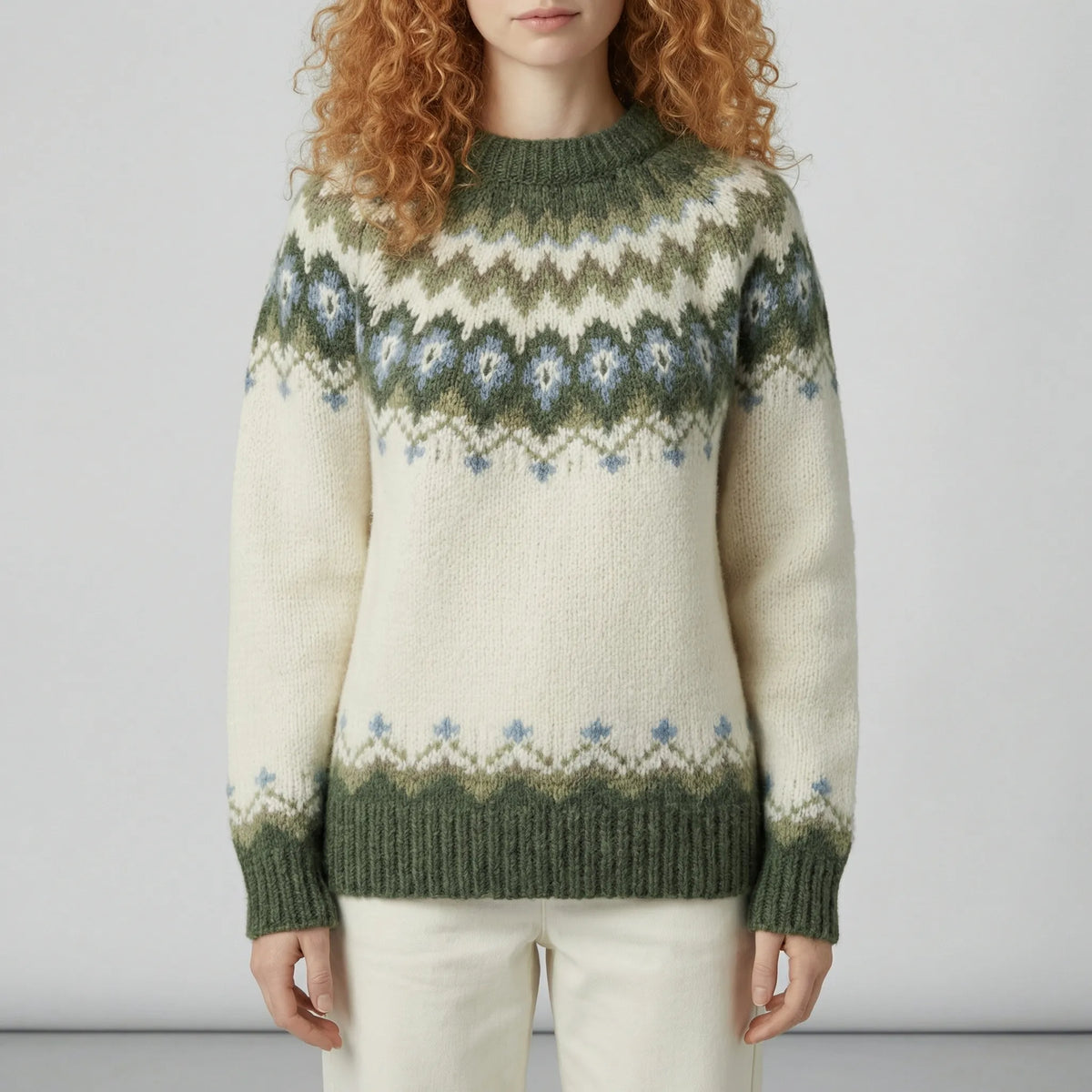 Pull à motif nordique pour femme