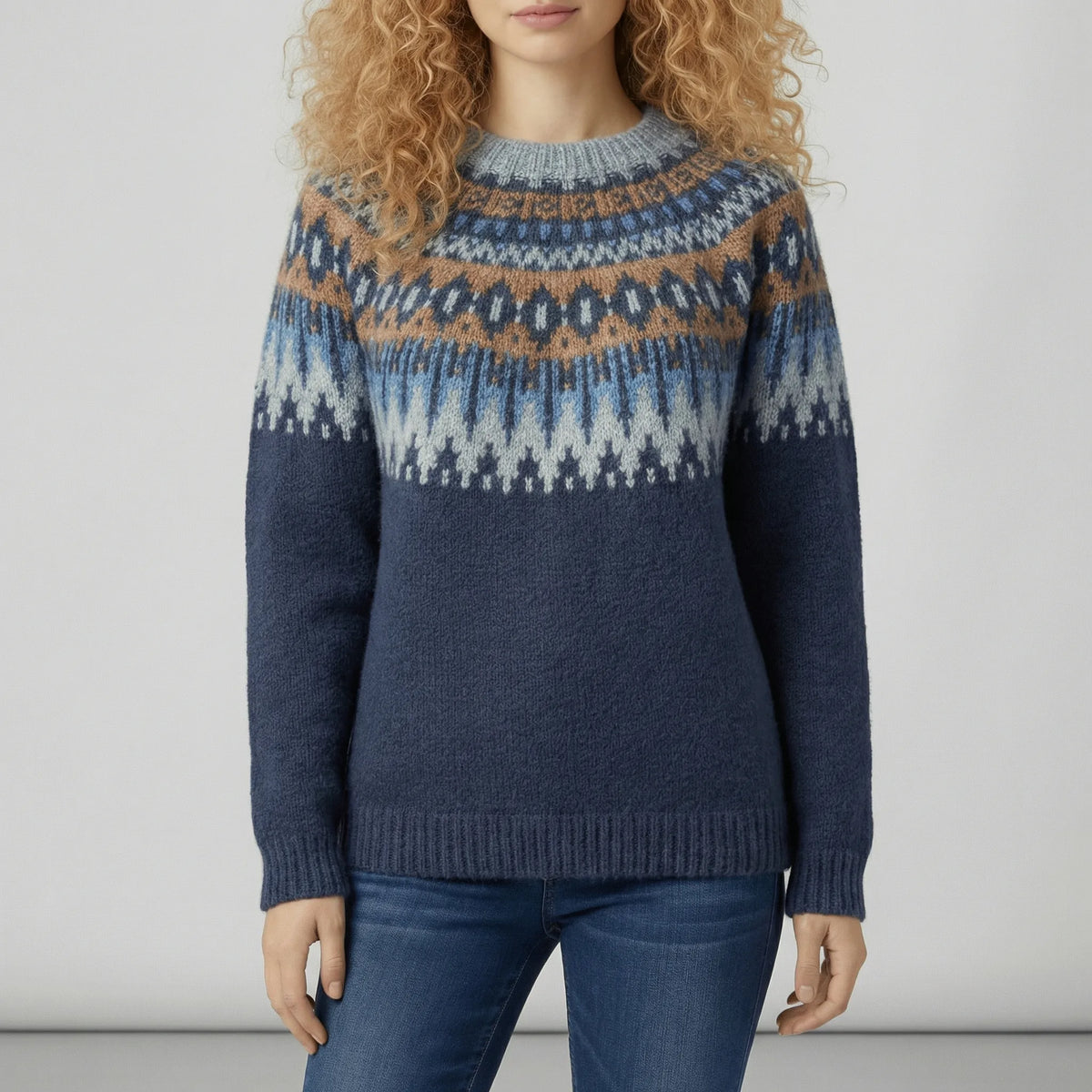Pull à motif nordique pour femme