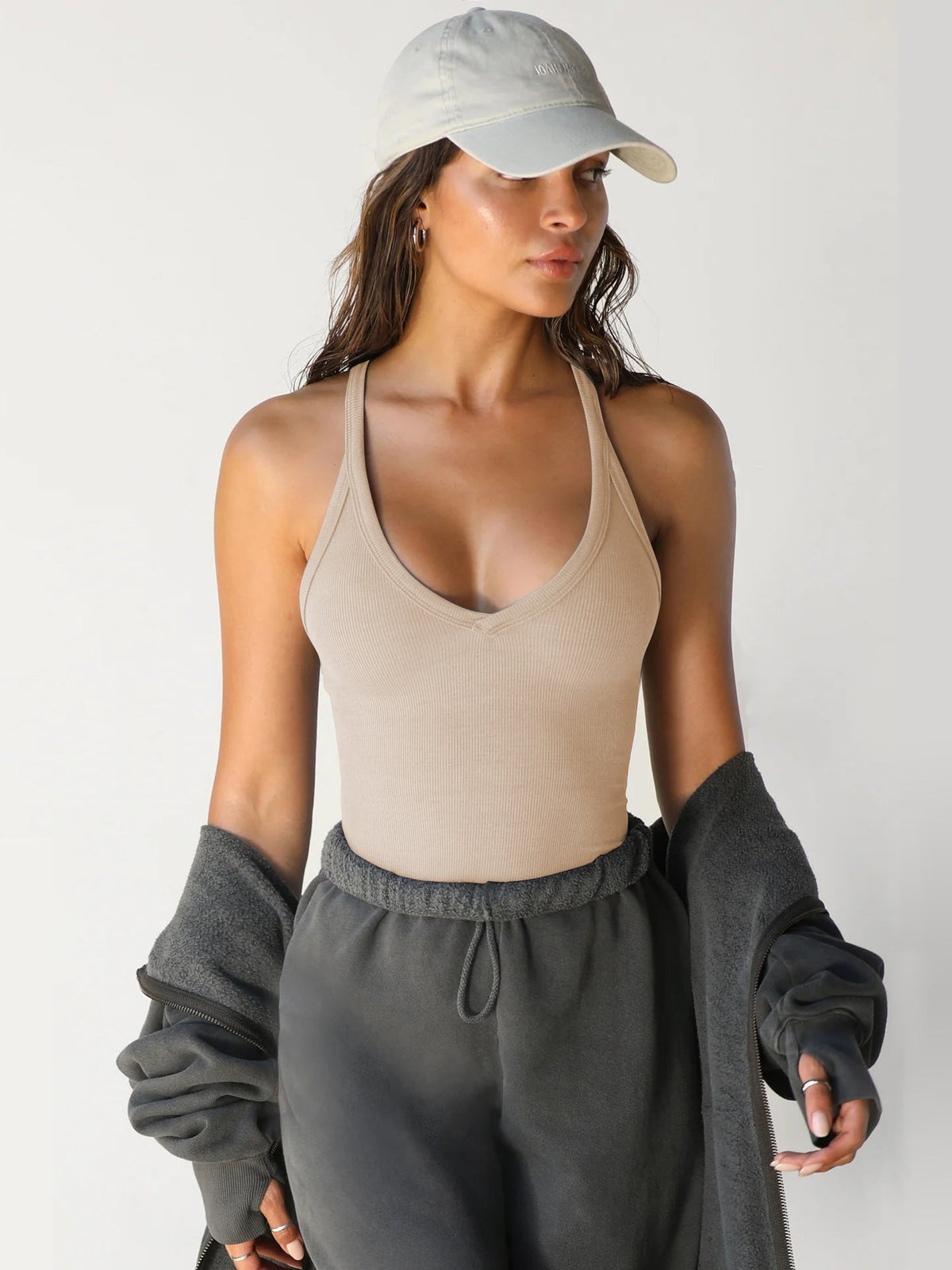 Sweat-shirt à capuche pour femmes, zippé sur le devant