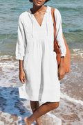 Women's Relaxed V-Neck Beach Dress