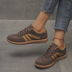 Damskie retro casualowe sneakersy do chodzenia z sznurowaniem