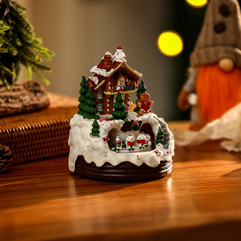 Beleuchtete Weihnachtsdorfdekoration