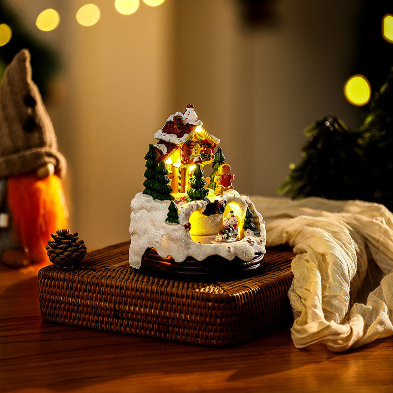 Beleuchtete Weihnachtsdorfdekoration